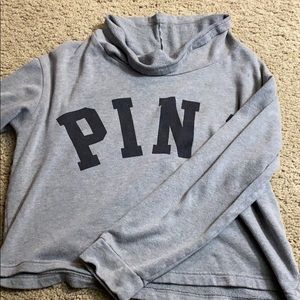 Long sleeve Pink brand shirt with scarf like neck!